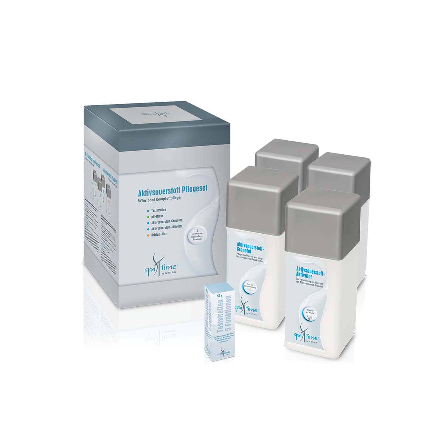 Produktbild 1 - Bayrol SpaTime Aktivsauerstoff Pflegeset - 4008367991067 Produktbild 1 - Bayrol SpaTime Aktivsauerstoff Pflegeset - 4008367991067