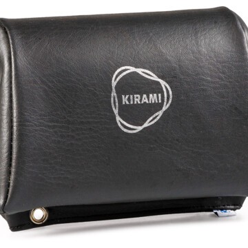 Kirami Nackenstütze aus Kunstleder, schwarz - Badefass Zubehör
