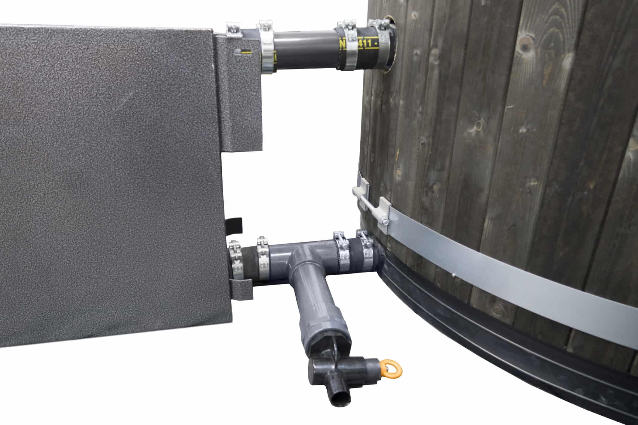 Zwischenraumbrücke zwischen Badefass und Filteranlage, mit 3-Way Ventile - 2