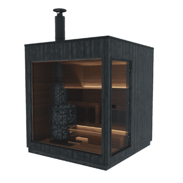 Produktbild KIRAMI FINVISION SAUNA NORDIC MISTY Tür rechts Saunaofen Harvia Legend Holz