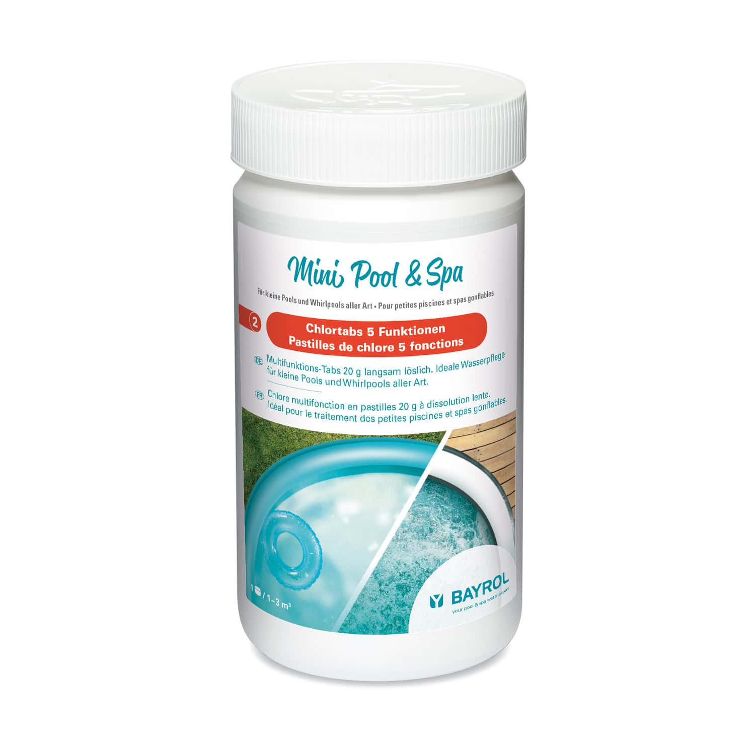 Produktbild 1 - Bayrol Mini Pool Spa Chlortabs 5 Funktionen 1 kg - 4008367351076 Produktbild 1 - Bayrol Mini Pool Spa Chlortabs 5 Funktionen 1 kg - 4008367351076