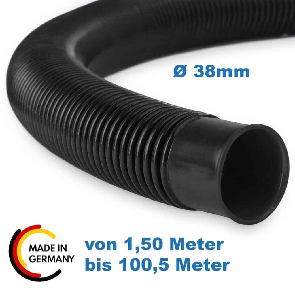 Pool Schlauch Schwarz 38mm