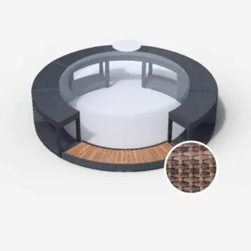 whirlpool vollumrandung fuer softub resort poseidon polyrattan cm stone 