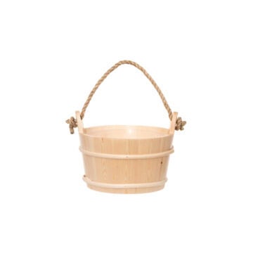 Produktbild 1 - 4 Living-Kollektion Saunakübel mit Seilgriff 4 l Fichtenholz - 6410413191969