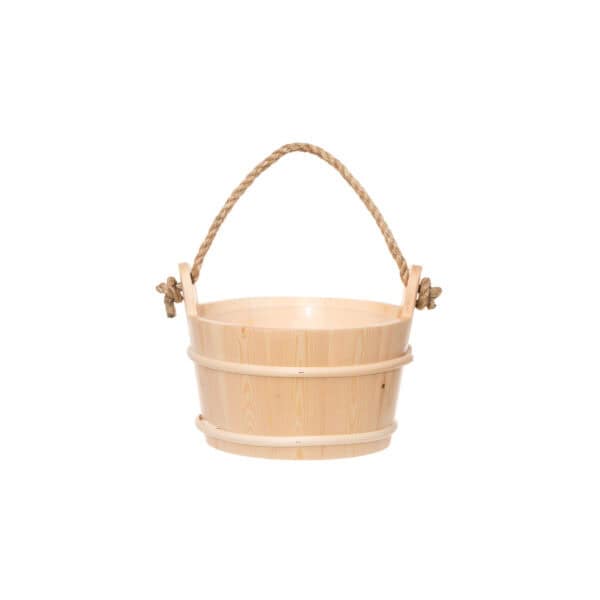 Produktbild 1 - 4 Living-Kollektion Saunakübel mit Seilgriff 4 l Fichtenholz - 6410413191969