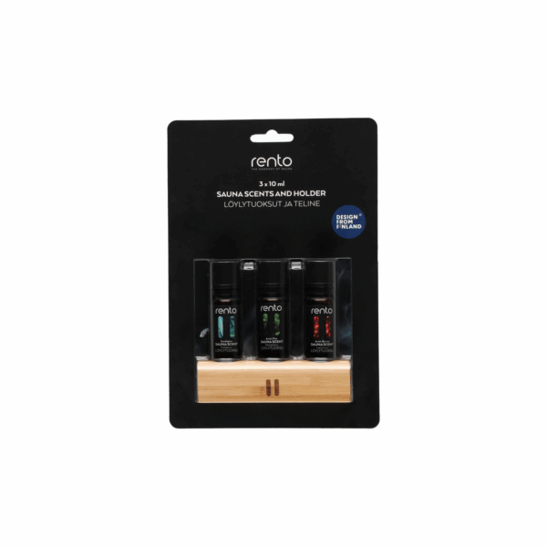 Produktbild 1 - Rento Saunaduft 3 x 10 ml im Bambusbehälter - 6410416159317 Produktbild 1 - Rento Saunaduft 3 x 10 ml im Bambusbehälter - 6410416159317