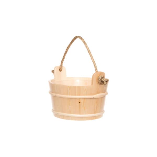 Produktbild 2 - 4 Living-Kollektion Saunakübel mit Seilgriff 4 l Fichtenholz - 6410413191969