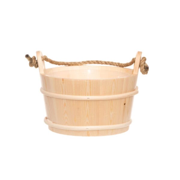 Produktbild 3 - 4 Living-Kollektion Saunakübel mit Seilgriff 4 l Fichtenholz - 6410413191969