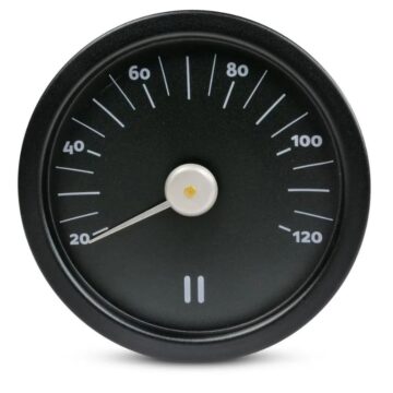sauna thermometer aluminium schwarz rento