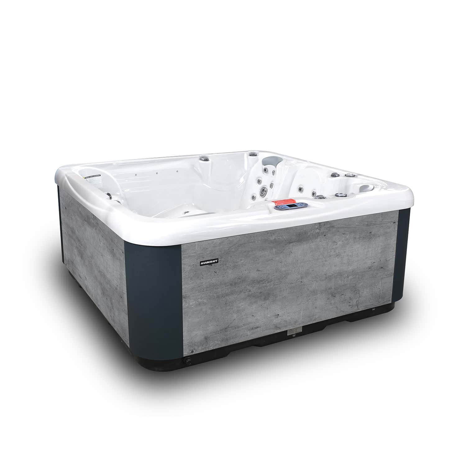 Produktbild 1 - Hanscraft Whirlpool HC Design HC 1 - Concrete - Sterling Silver - Metallecken grau Produktbild 1 - Hanscraft Whirlpool HC Design HC 1 - Concrete - Sterling Silver - Metallecken grau