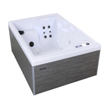 Produktbild 1 - Hanscraft Whirlpool Plug & Play OKA Wave PPOKA WAVE 1 - Concrete - Pearl White - HCPPOKAWAVE1-CO-PW