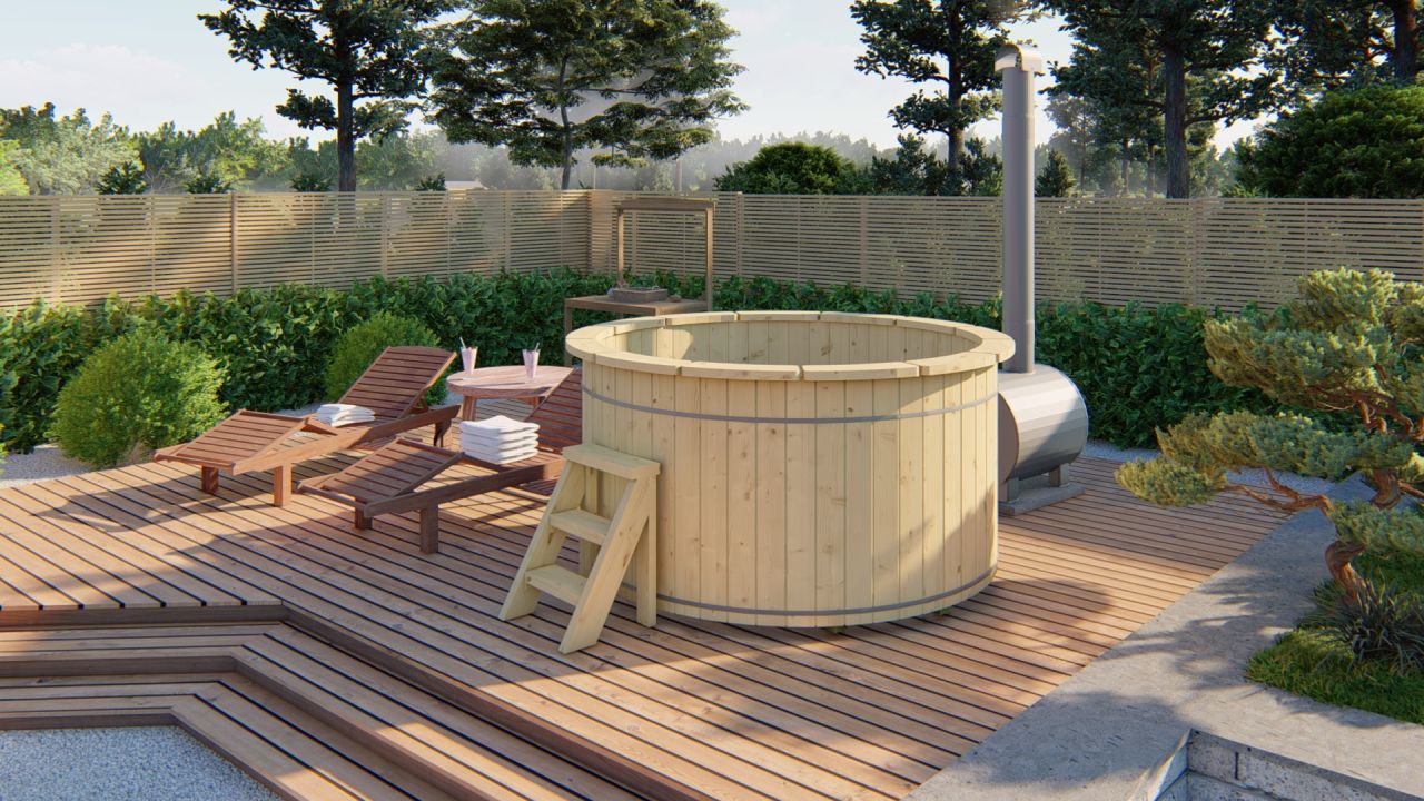 Galeriebild 1 - Tuindeco Hot Tub Basic mit Außenofen - 8715815406184