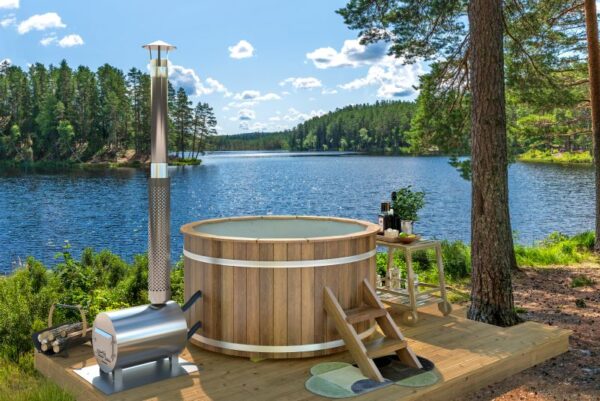 Galeriebild 1 - Tuindeco Hot Tub Thermo mit Außenofen - 8715815050356