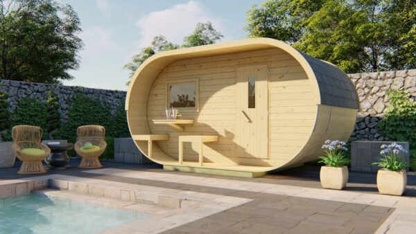 Galeriebild 1 - Tuindeco Sauna Oval - Fichtenholz - 8715815404197