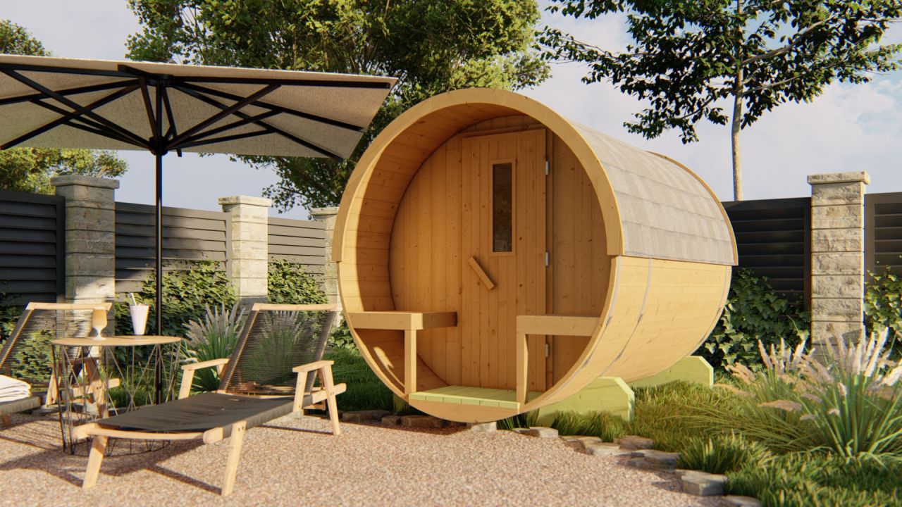 Galeriebild 1 - Tuindeco Saunafass - Thermowood - Länge 250 cm - 8715815031805