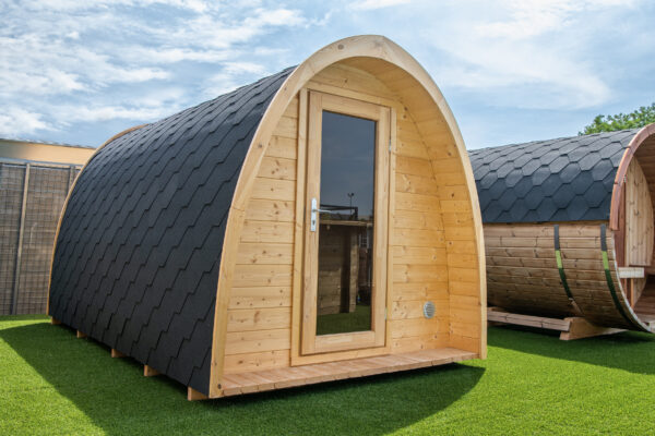Galeriebild 2 - Tuindeco Sauna POD mit Umkleidekabine - Fichtenholz - Länge 396 cm - 8715815413892