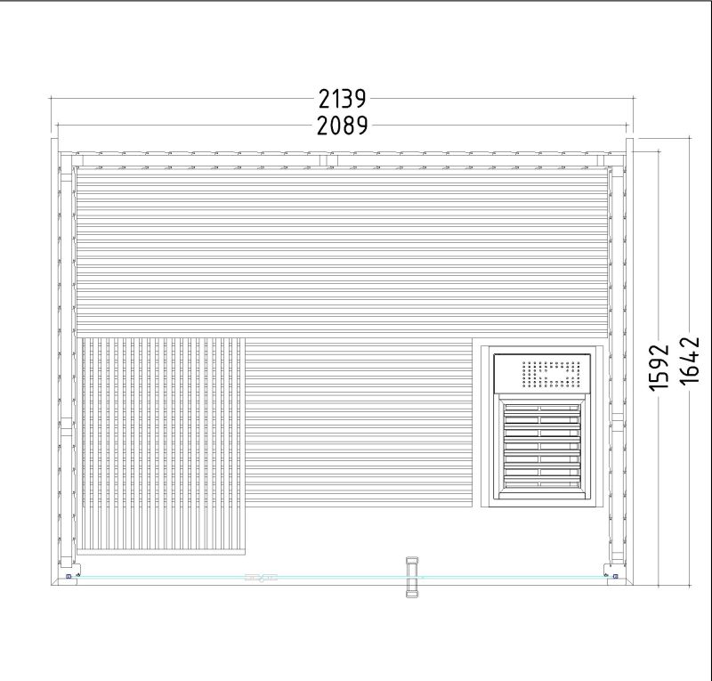 Maße   Tuindeco Innensauna Panorama S   P
