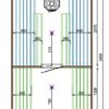 Maße - Tuindeco Sauna POD mit Umkleidekabine - Fichtenholz - Länge 396 cm - 8715815413892