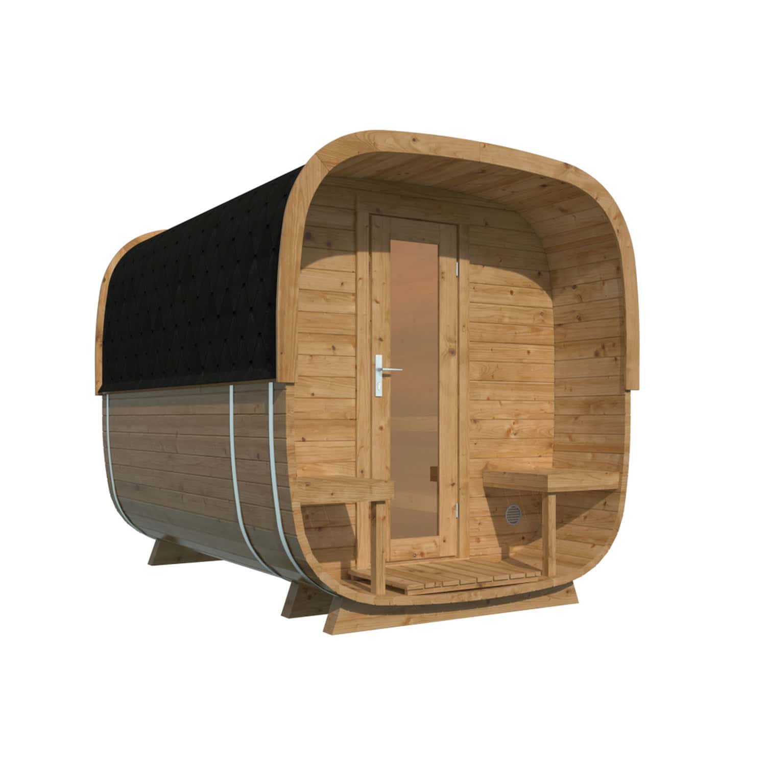 Produktbild 1 - Tuindeco Sauna Cube - Thermowood - Länge 286 cm - 8715815413885