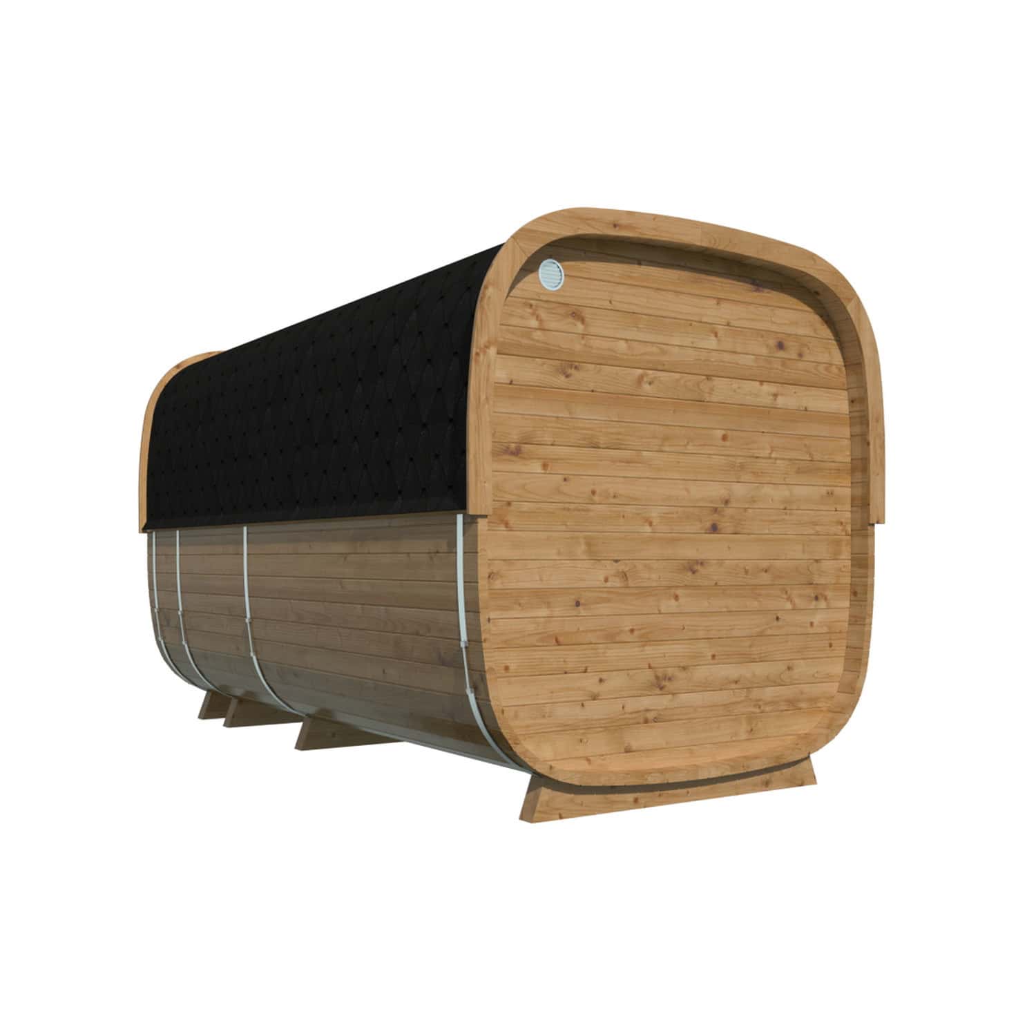 Produktbild 2 - Tuindeco Sauna Cube mit Umkleidekabine - Thermowood - Länge 390 cm - 8715815413939