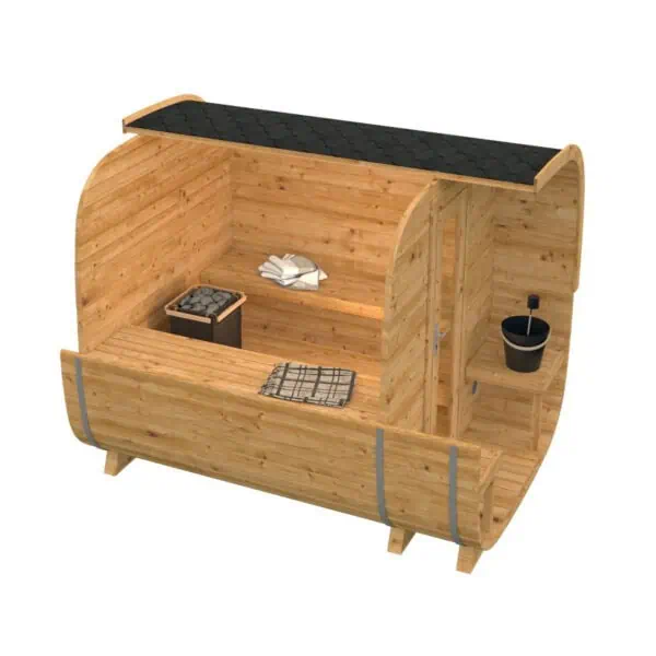 Produktbild 3 - Tuindeco Sauna Cube - Thermowood - Länge 286 cm - 8715815413885