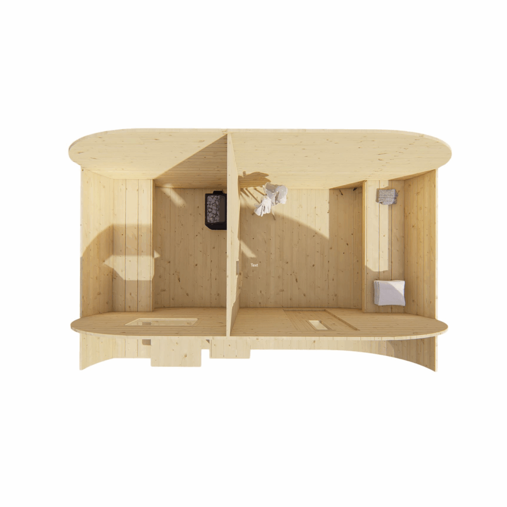 Produktbild    Tuindeco Sauna Oval   Fichtenholz   