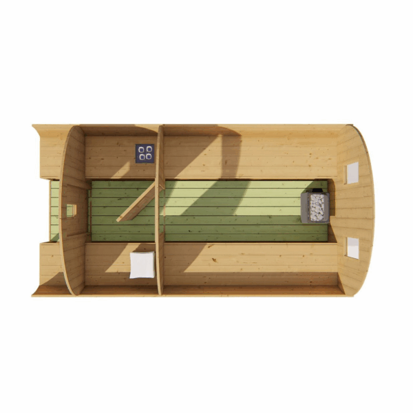 Produktbild 3 - Tuindeco Saunafass mit Umkleidekabine - Thermowood - Länge 400 cm - 8715815031836