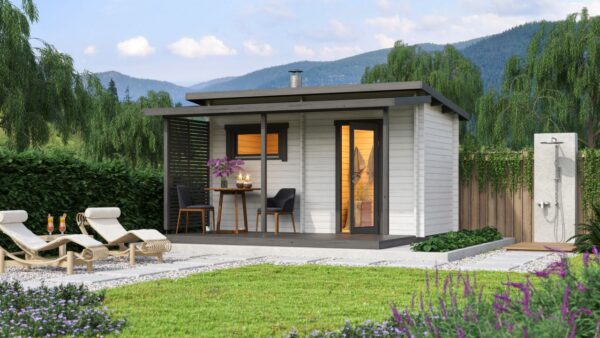 Galeriebild 1 - Tuindeco Terrasse mit Überdachung für Saunahaus Jakobstad - 8715815414097