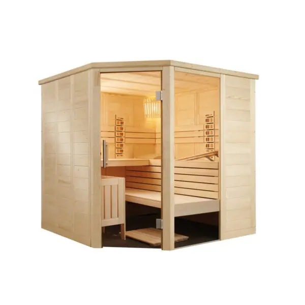 Produktbild 1 - Tuindeco Innensauna Alaska Corner Infra+ - P159811 Produktbild 1 - Tuindeco Innensauna Alaska Corner Infra+ - P159811