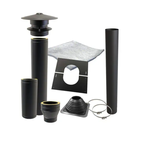 Produktbild 1 - Tuindeco Rauchgasabzug für Saunaöfen schwarz pulverbeschichtet - 8715815055931