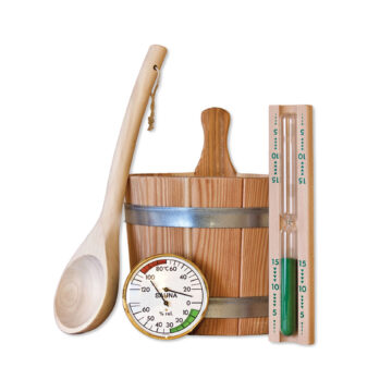 Produktbild 1 - Tuindeco Saunazubehör-Set vierteilig - 8715815028164