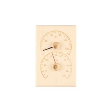 Produktbild 1 - 4 Living-Kollektion Saunathermometer Hygrometer Kiefer - 6410413192089