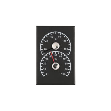 Produktbild Living Kollektion Saunathermometer Hygrometer Kiefer geschwärzt North SPA Produktbild Living Kollektion Saunathermometer Hygrometer Kiefer geschwärzt