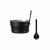 Produktbild 1 - 4 Living-Kollektion Set Saunakübel und Schöpfkelle Kiefer schwarz