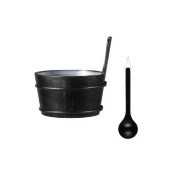 Produktbild     Living Kollektion Set Saunakübel und Schöpfkelle Kiefer schwarz
