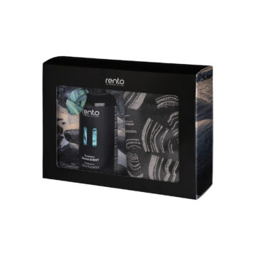 Produktbild    Rento Geschenkset Saunaduft Eukalyptus  ml inkl  Sitzbezügen Pino schwarz   