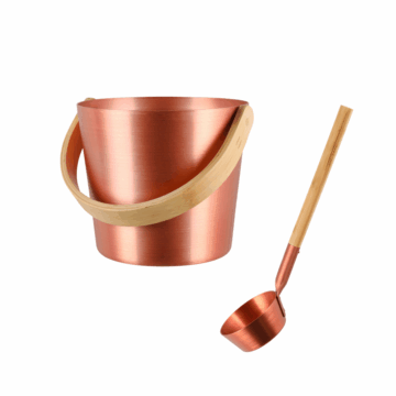 Produktbild Rento Set Saunakübel und Schöpfkelle Kupfer Aluminium RT kk ku North SPA Produktbild Rento Set Saunakübel und Schöpfkelle Kupfer Aluminium RT kk ku