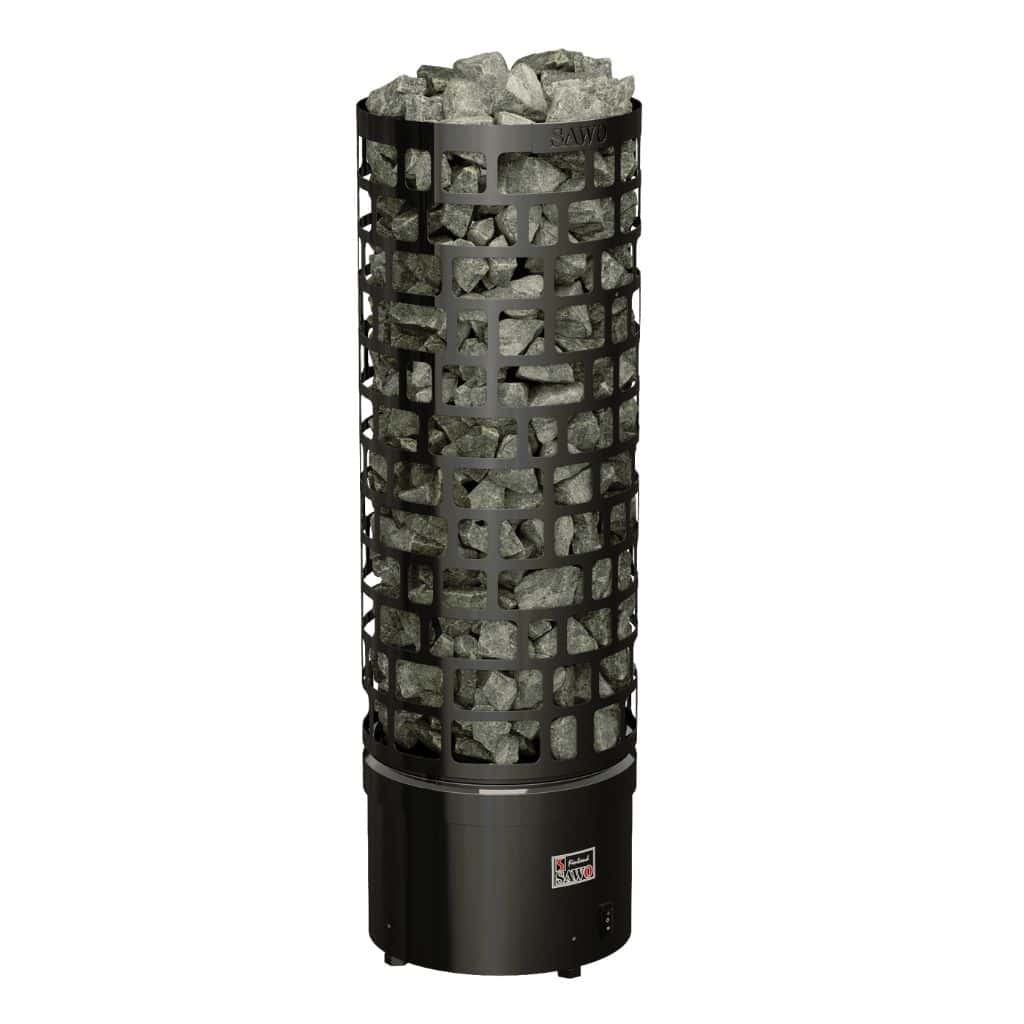 Produktbild 1 - Sawo Elektrosaunaofen ARIES Round Black, inkl. Saunova 9 kW - ARI3-90Ni2