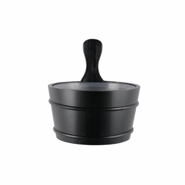 Produktbild 2 - 4 Living-Kollektion Saunakübel Kiefer schwarz - 6410416406077