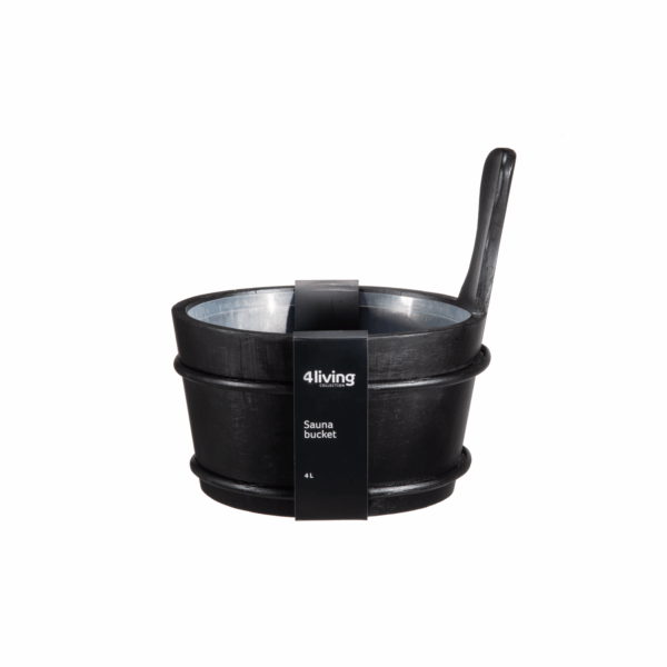 Produktbild 3 - 4 Living-Kollektion Saunakübel Kiefer schwarz - 6410416406077